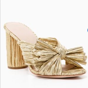 COPY - New Loeffler Randall Penny gold mules